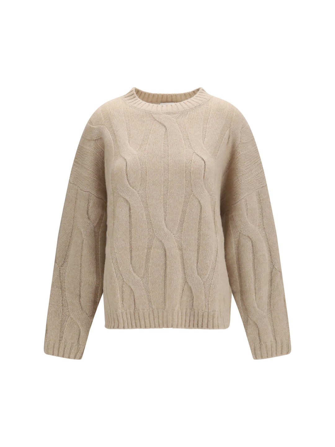 Cashmere and silk Sweater with voluminous sleeves 1