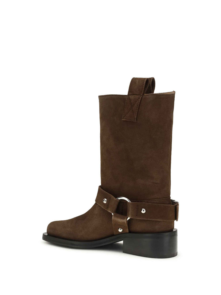 Suede biker Boots