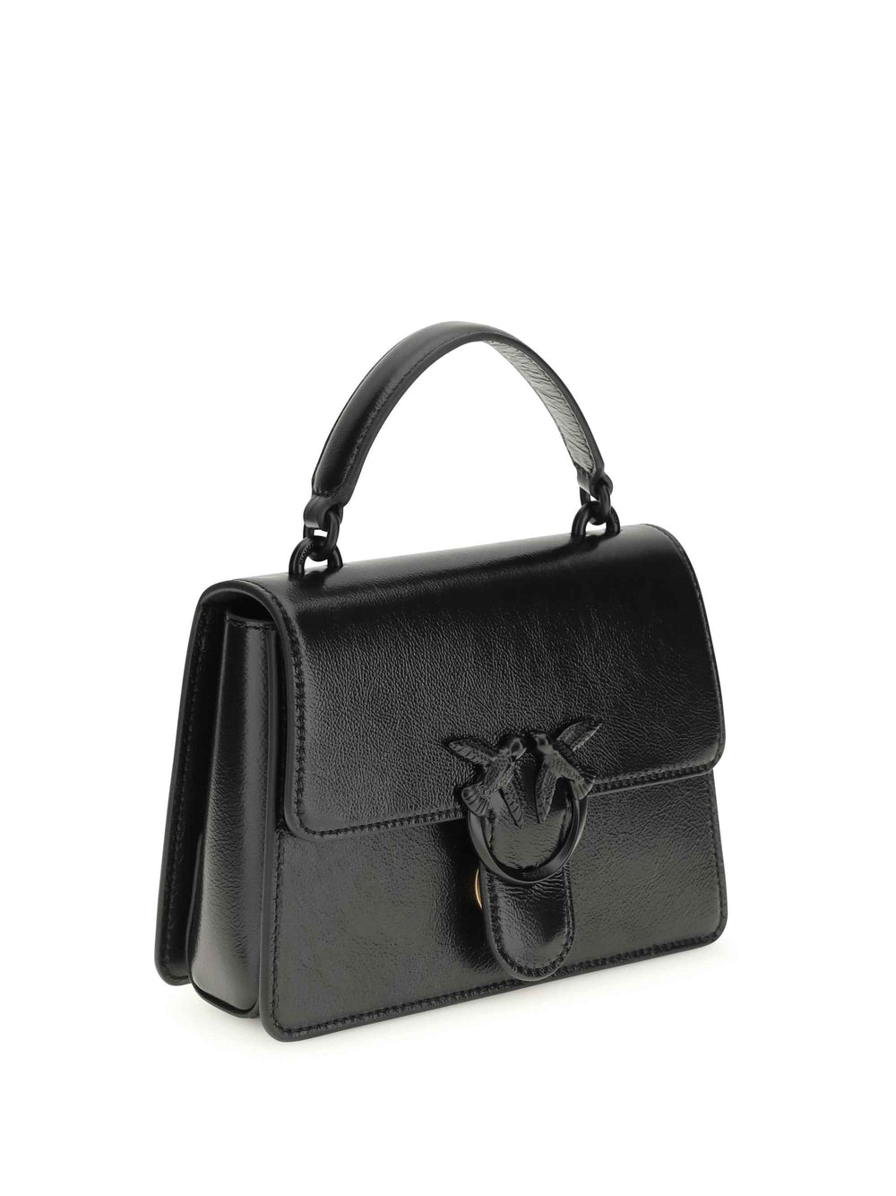 Shiny leather Love One Top mini Handbag