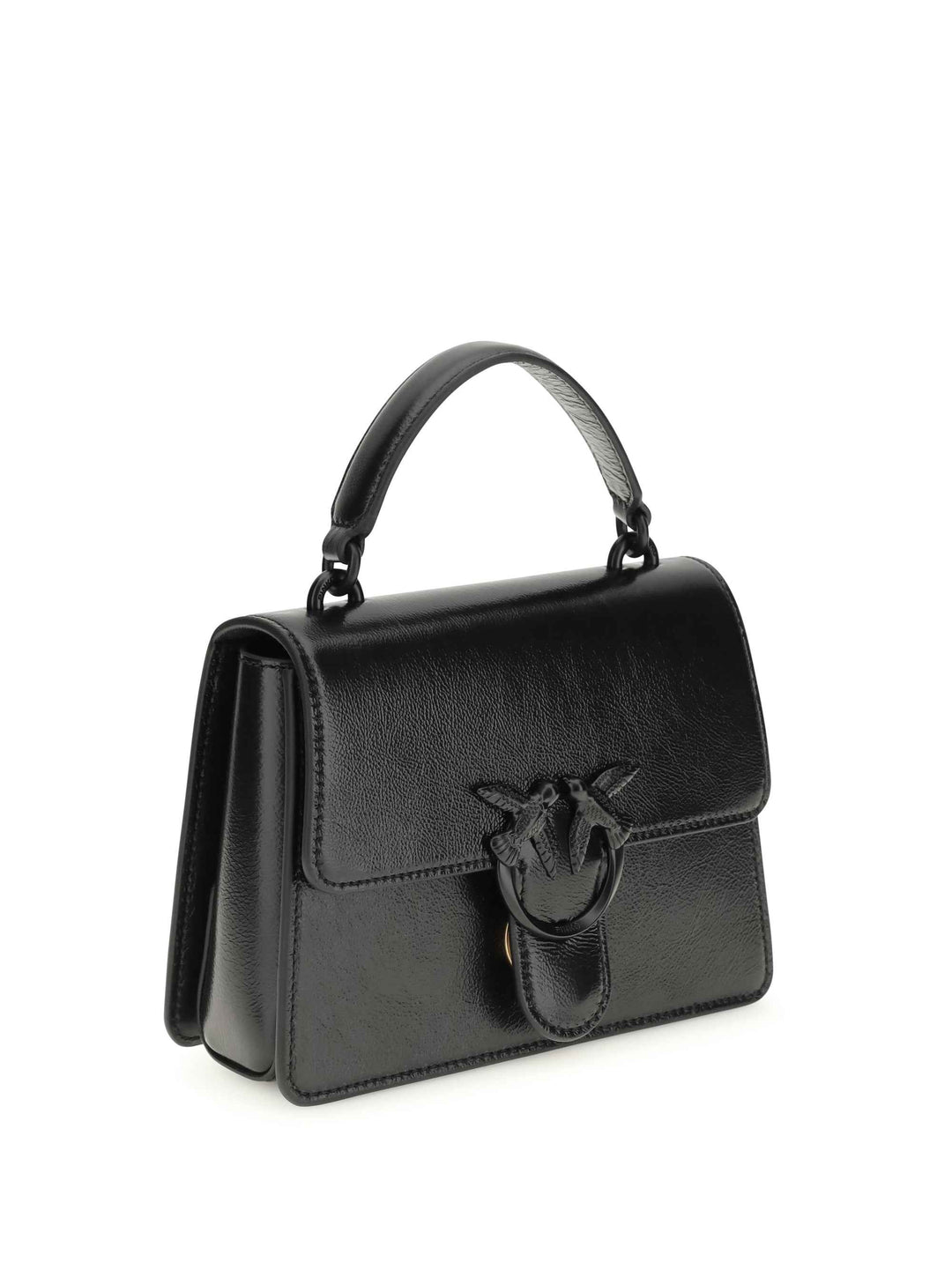 Shiny leather Love One Top mini Handbag