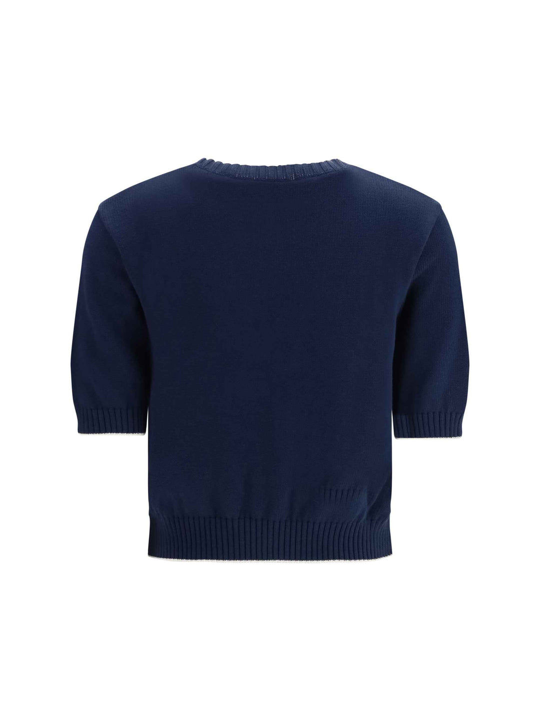 Cotton knit Sweater with embroidery
