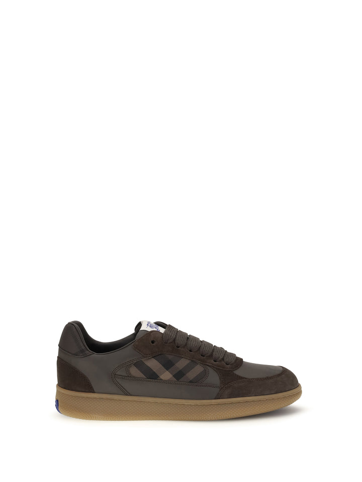 Terrace Check leather and suede Sneakers 1