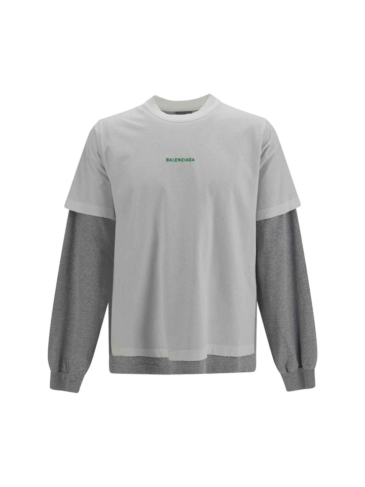 Double-sleeve cotton T-shirt