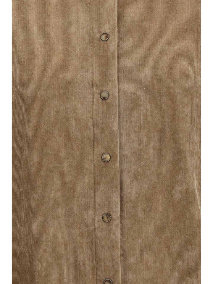 Snap-button Shirt in cashmere blend 3