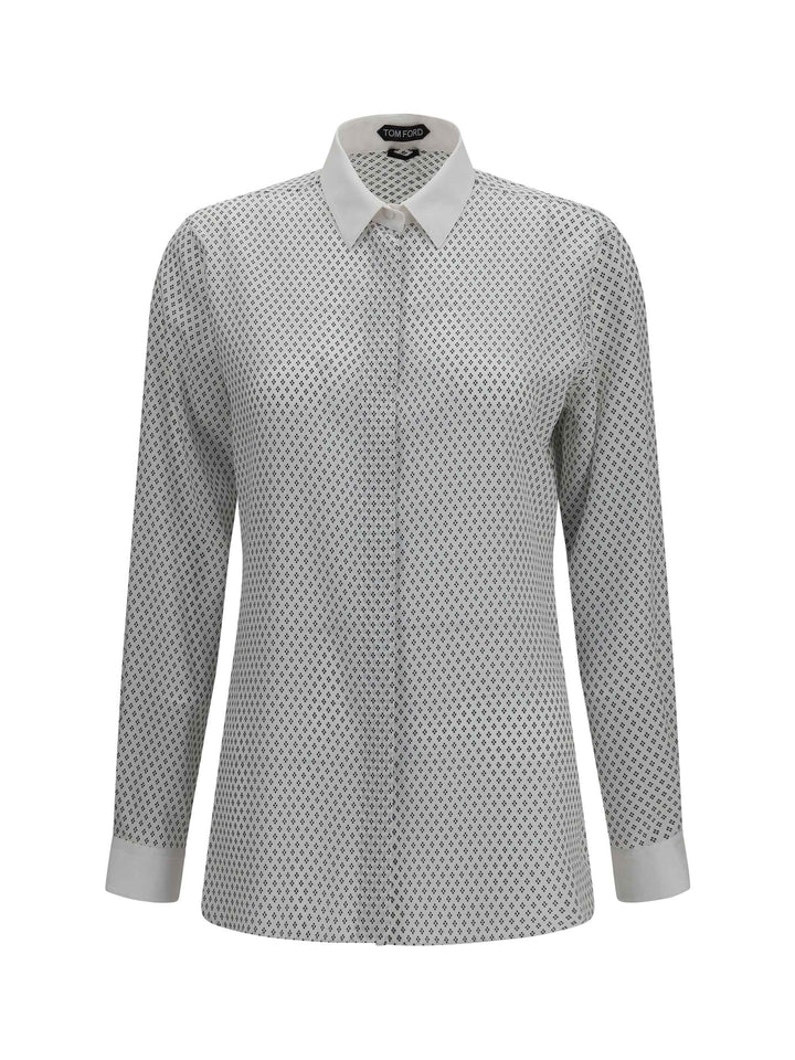 Diamond print silk crêpe de chine Shirt