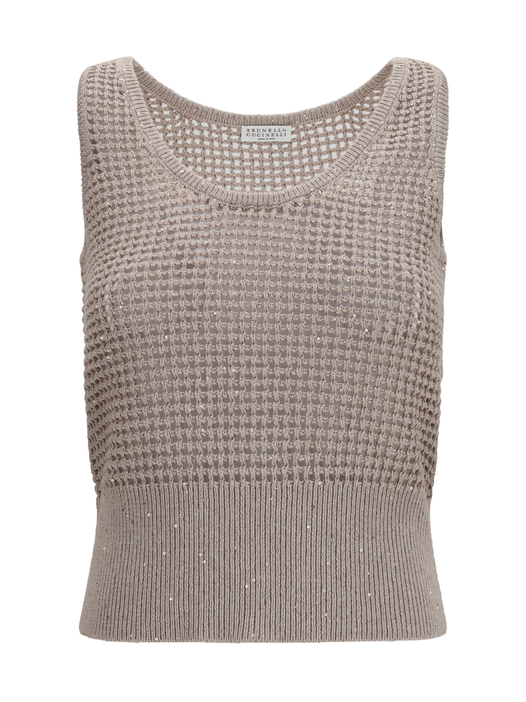Perforated sequin Tank Top 1