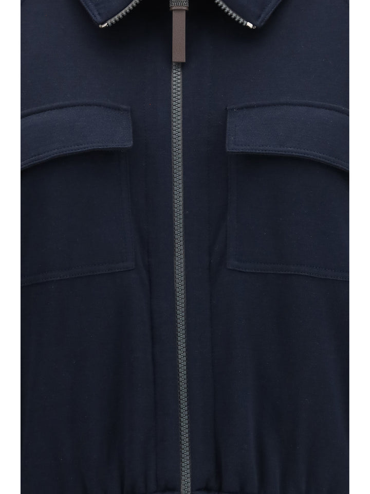 High-neck Sweatshirt in cotton and silk blend 3