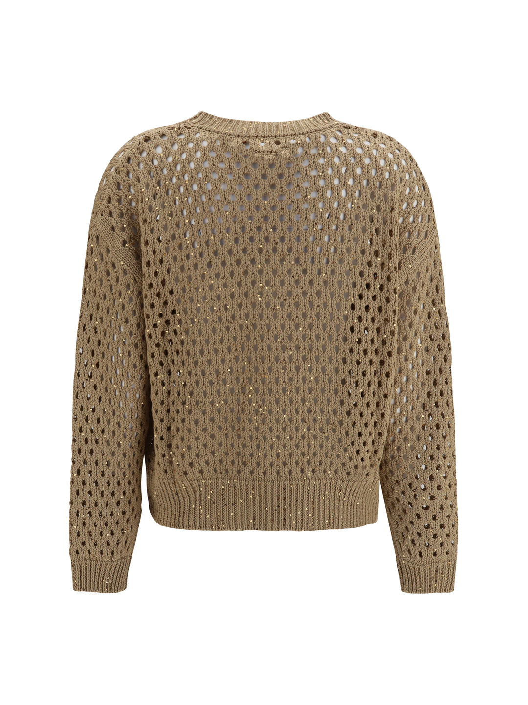 Open knit cotton Sweater with sequins 2