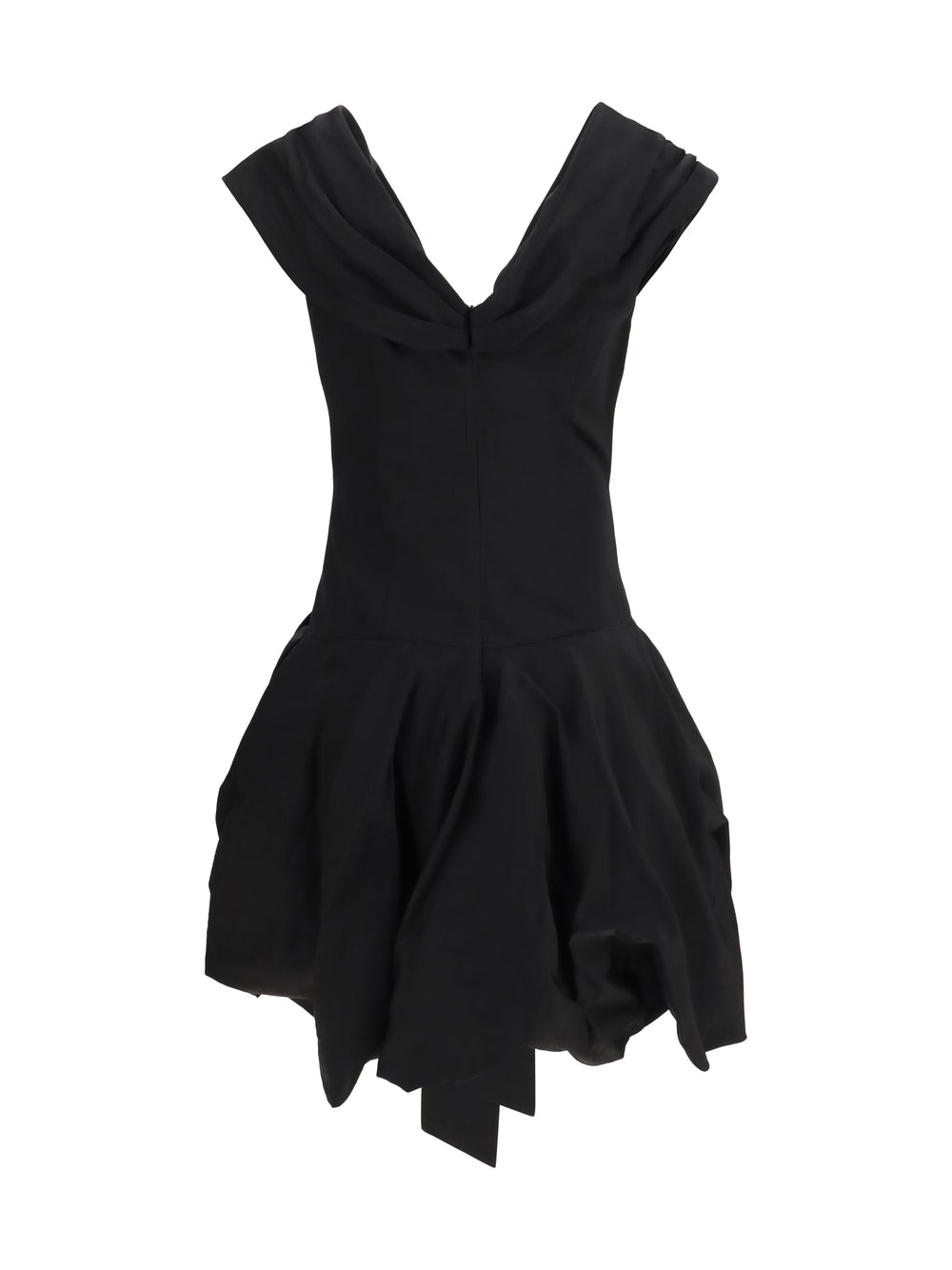 Midi Dress with draped shawl collar 2