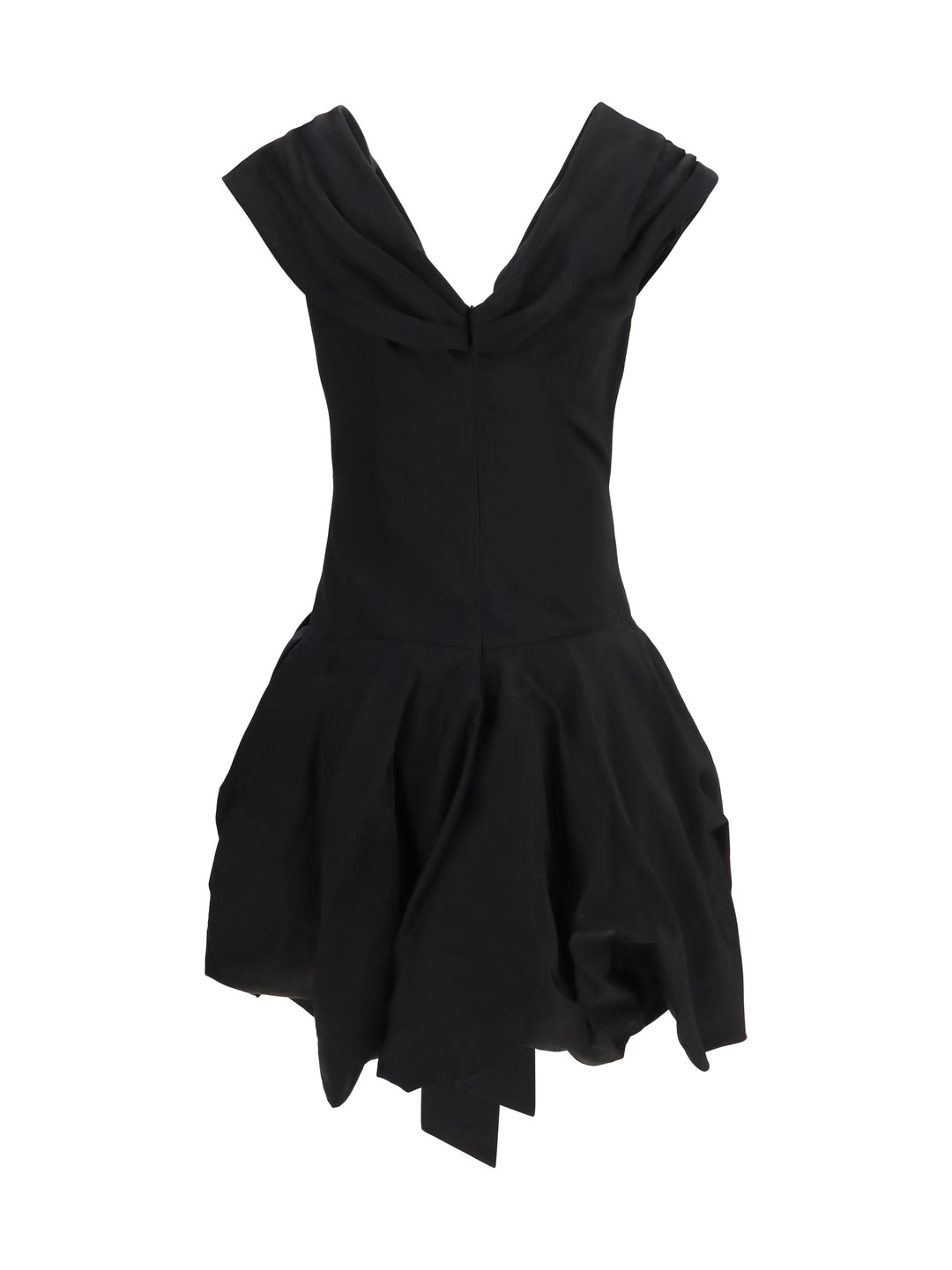 Midi Dress with draped shawl collar 2