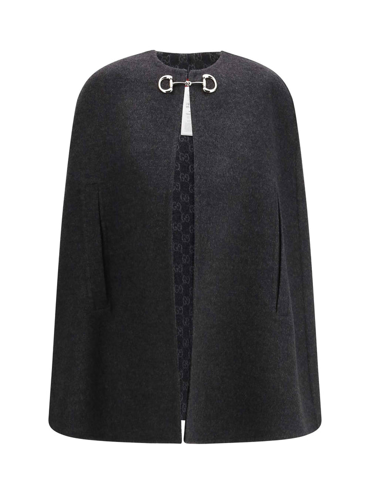 Wool-blend Cape