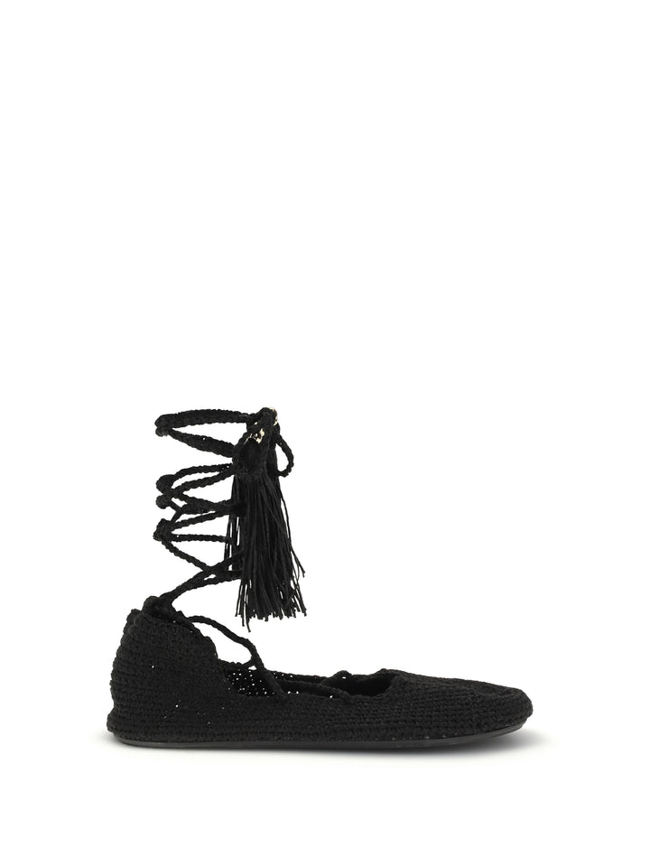 The Sound Of The Sea lace-up Ballerinas 1