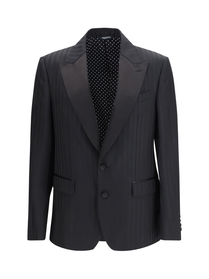 Striped peak-lapel Blazer 1