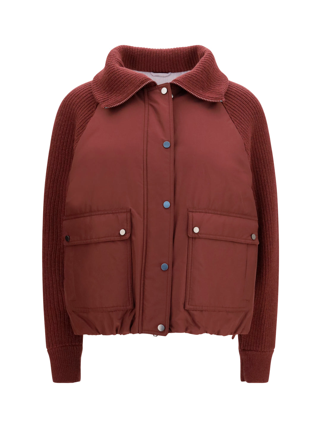 Down Jacket with wool sleeves 1