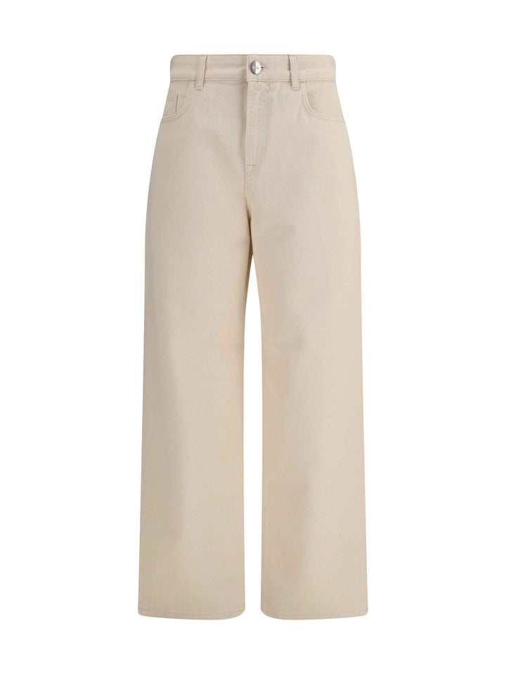 Wide-leg cotton Jeans