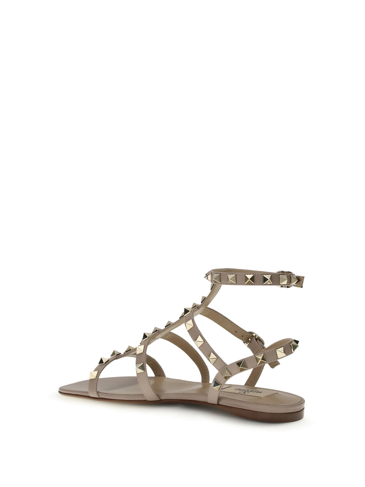 Rockstud leather Sandals 3