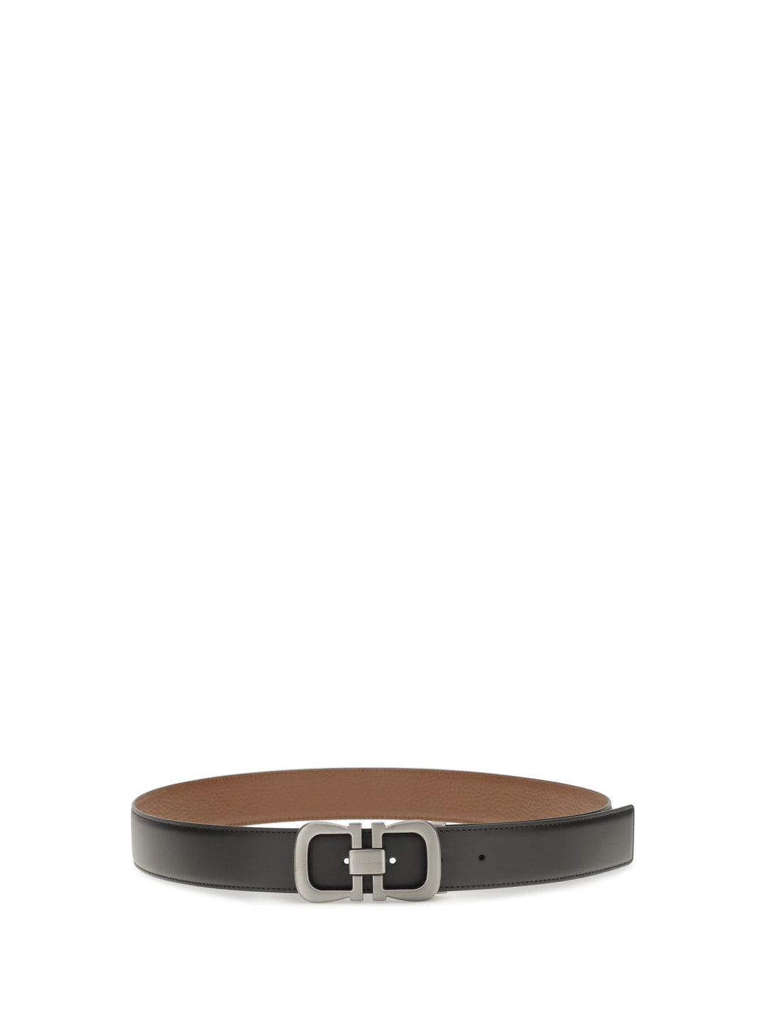 Reversible leather Belt with logo 2