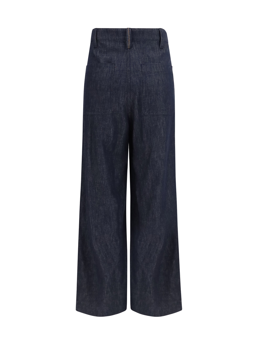 Denim effect twill wide Pants 2
