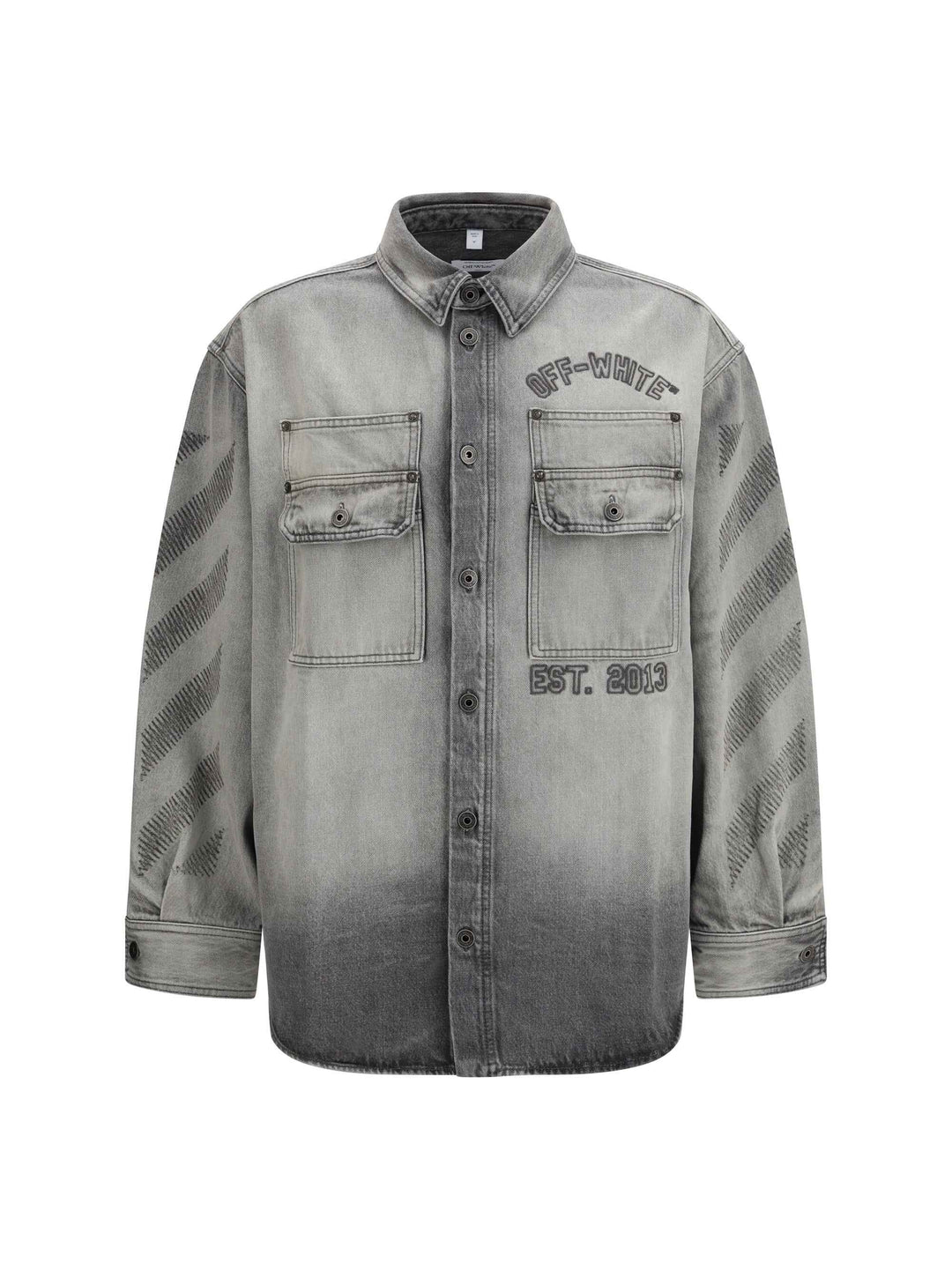 Diag Military Overshirt in denim