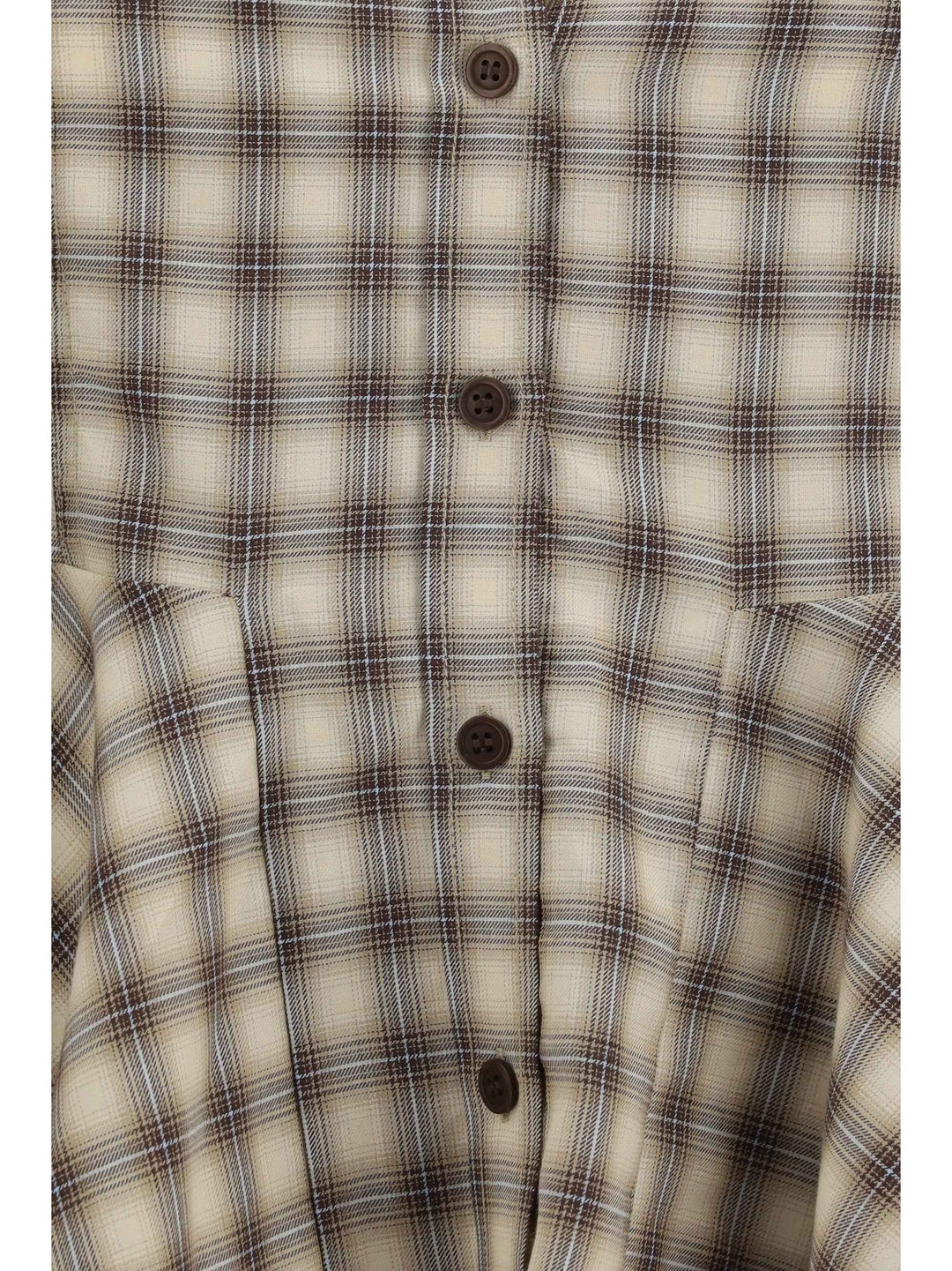 Check flannel Peplum Shirt