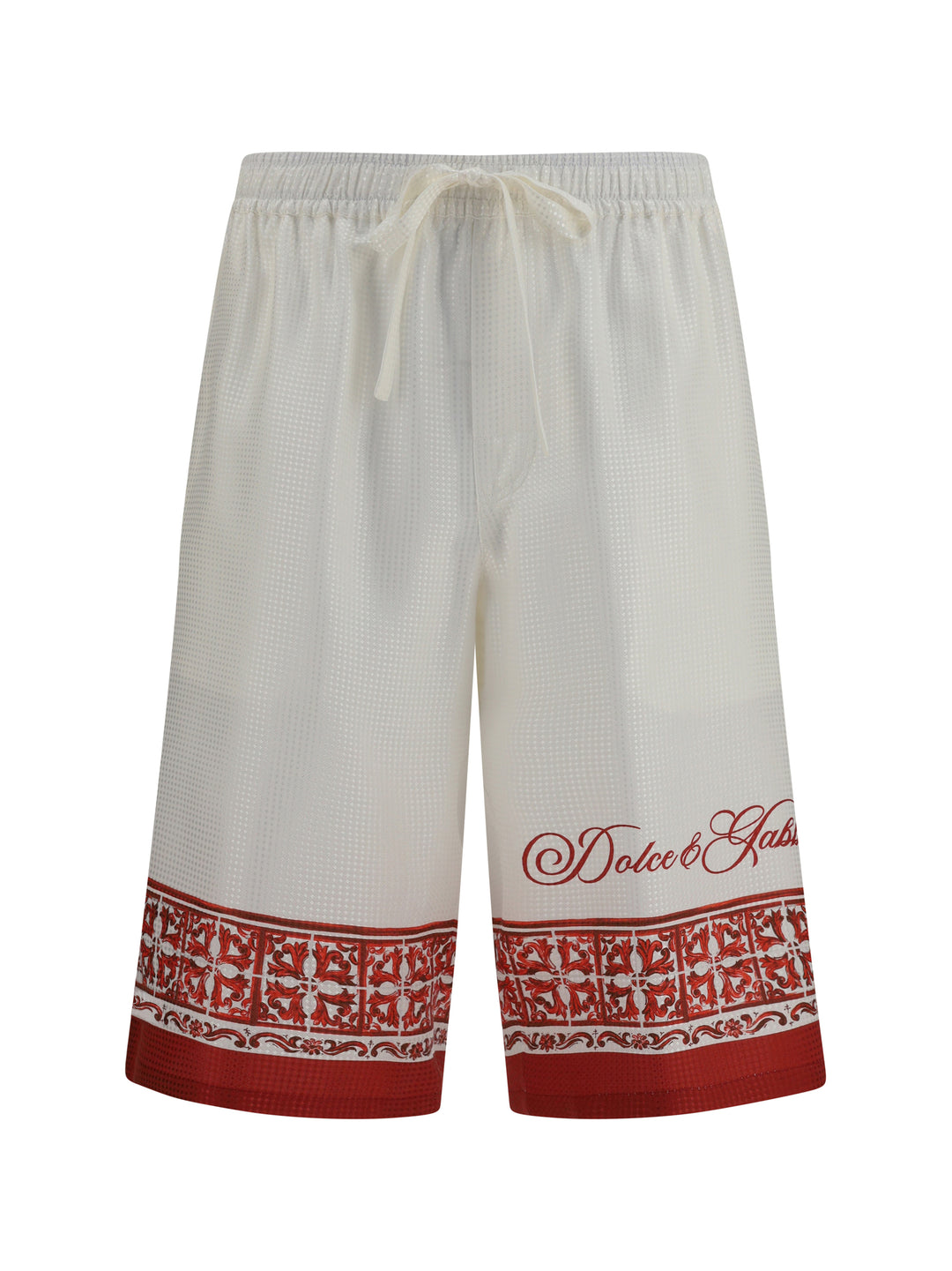 Maiolica print jacquard twill Shorts 1