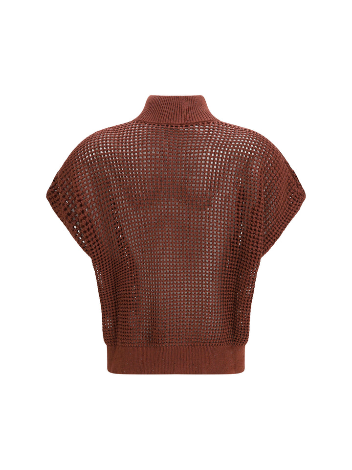 Cotton mesh Cardigan with Dazzling Details 2