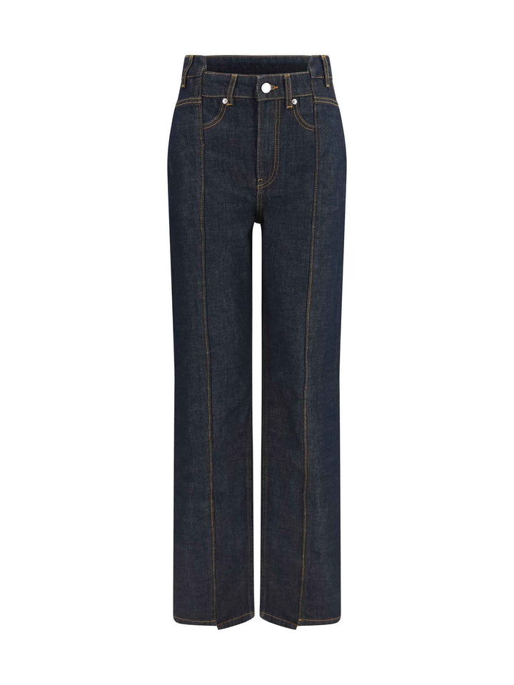 Slub Denim Fold Jeans