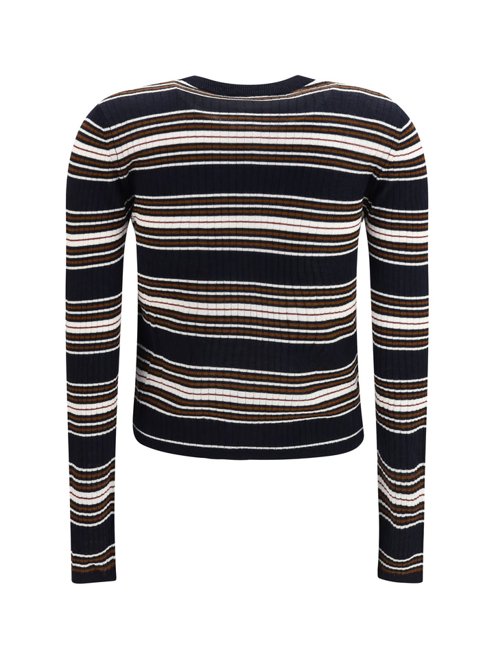 Striped silk and wool Cardigan 2