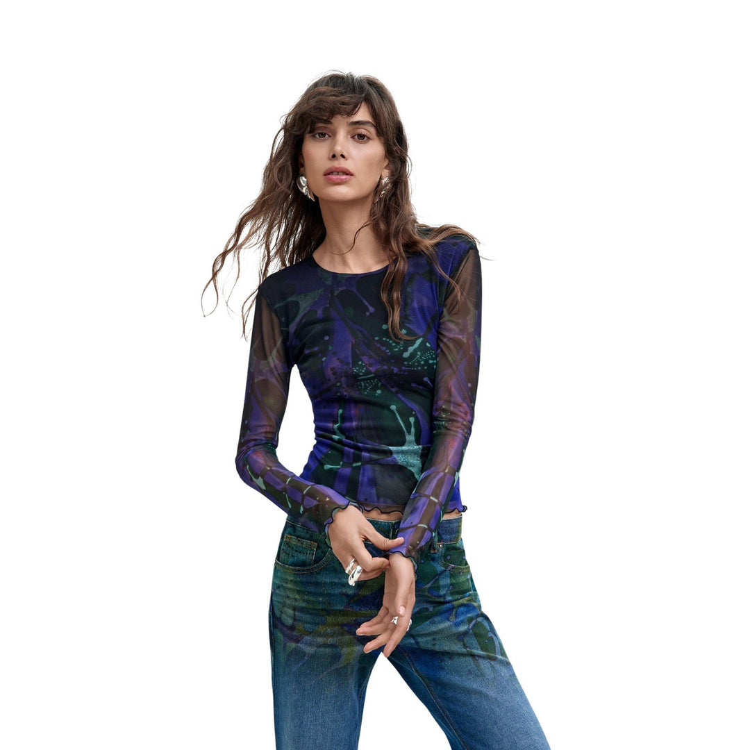 Desigual T-shirts in purple